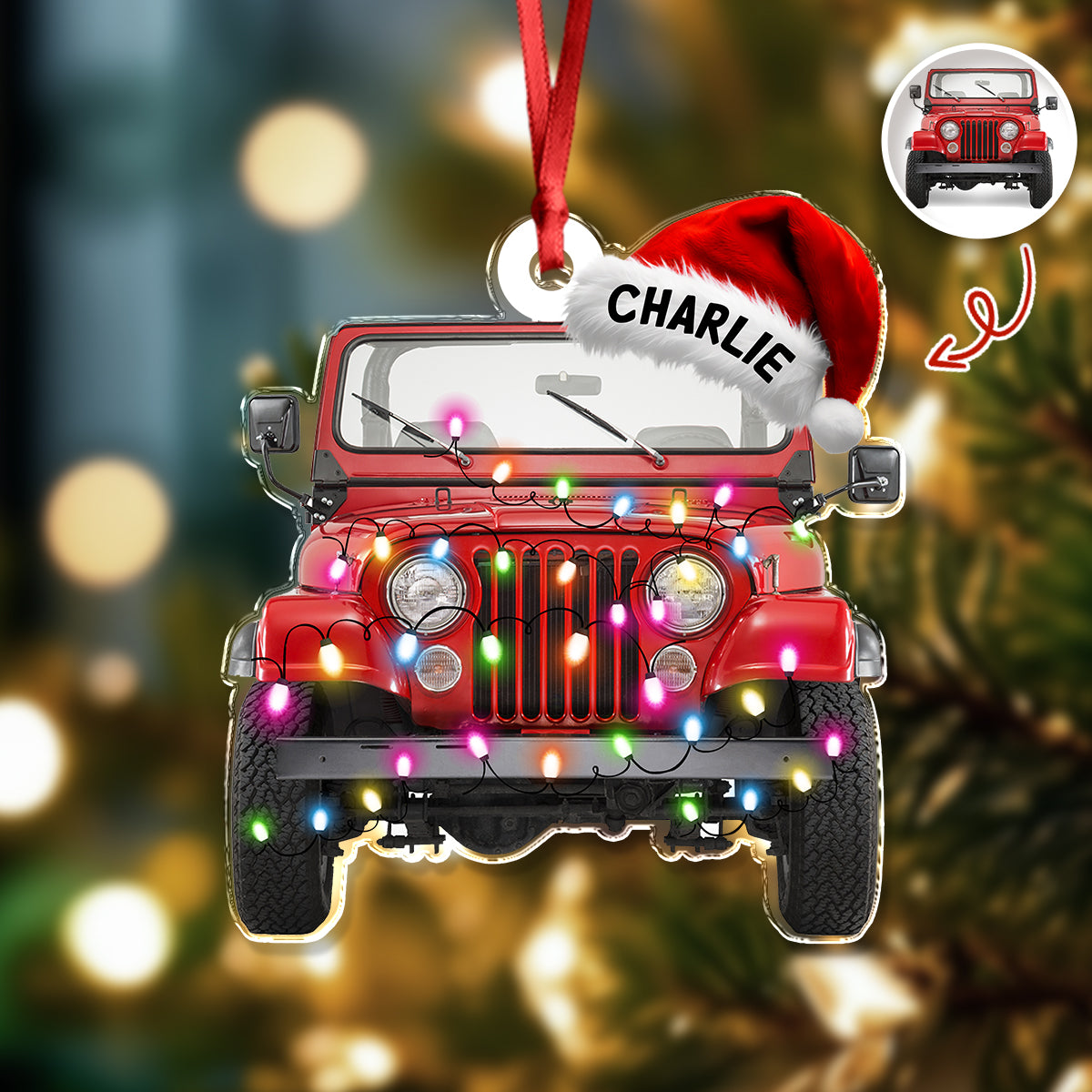 Custom Car Photo Acrylic Ornament  For Christmas TH10 894439
