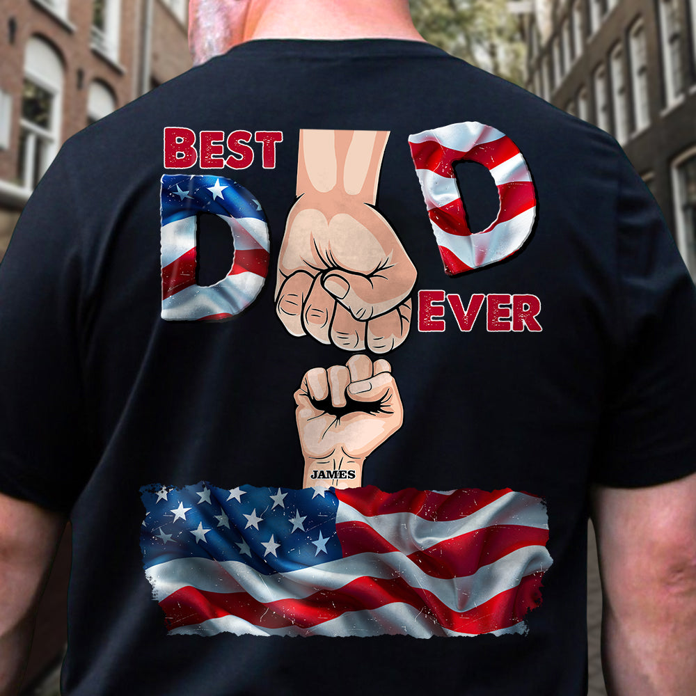 Personalized Best Dad Ever Back Shirt TH10 892831