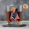 Custom Photo Dog Cat With US 250 Whiskey Glass HO82 901258