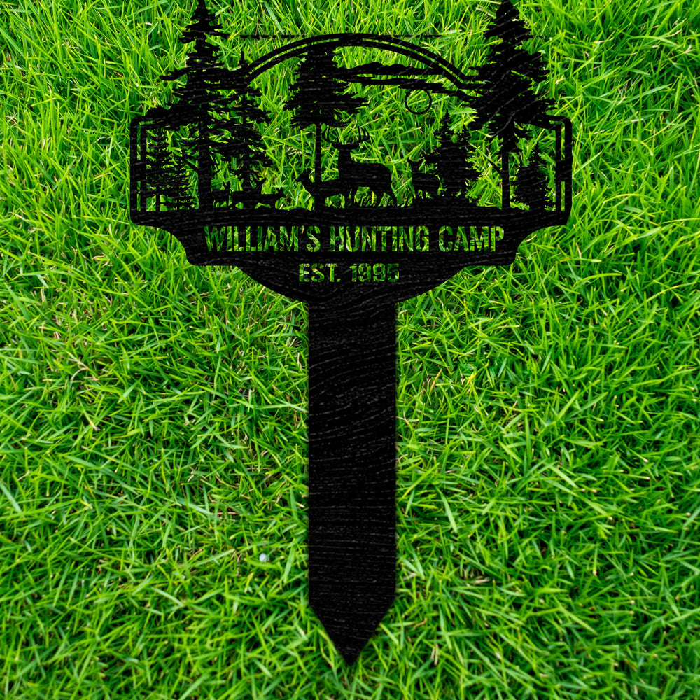 Custom Name Deer Forest Personalized Garden Stake HA75 920030