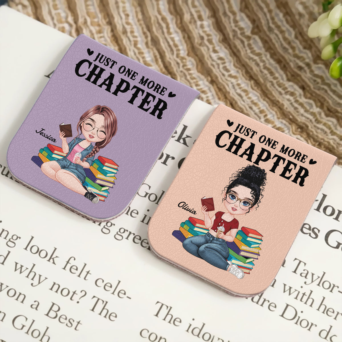 Just One More Chapter Personalized Leather Magnetic Bookmark Gifts For Book Lovers CH07 899522