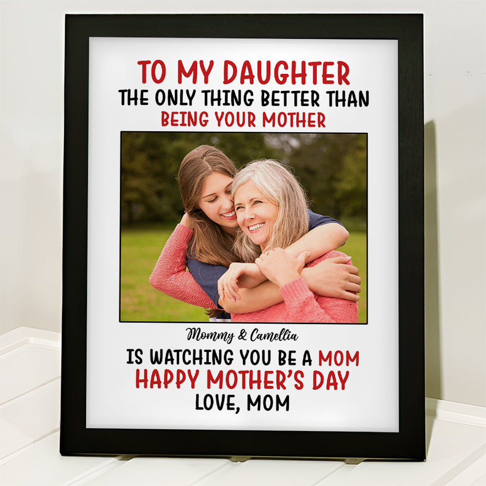 Custom Photo To My Daughter Happy Mother's Day Personalized Picture Frame CH07 895750
