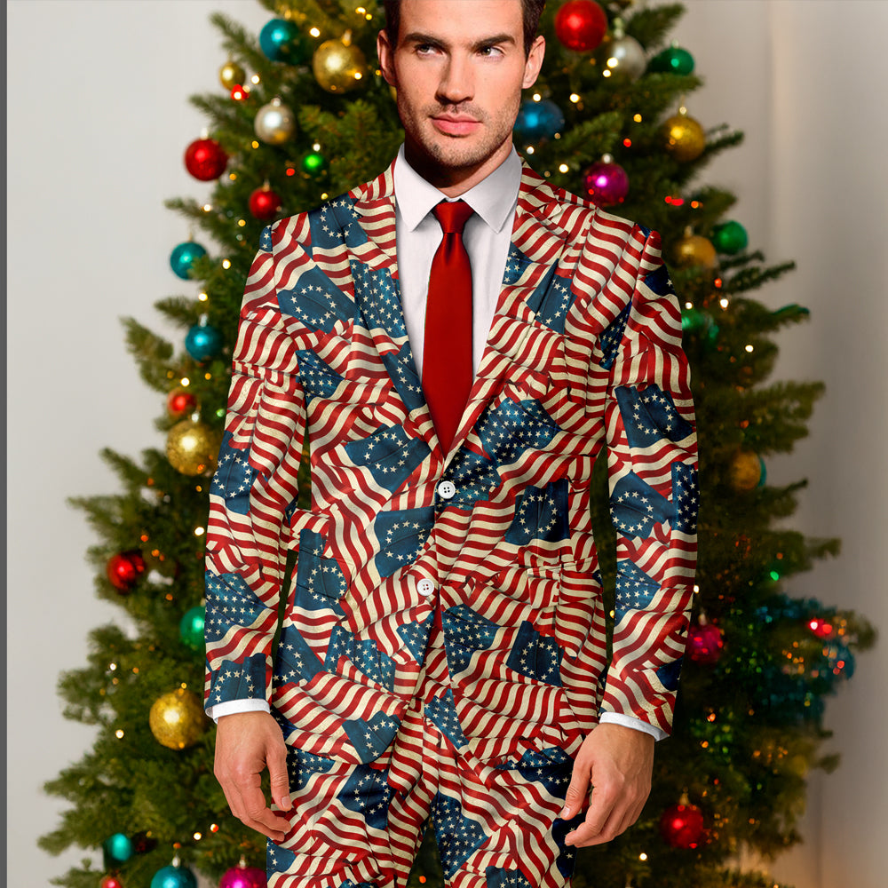 Personalized US 250th Birthday Men's Suits - Gift for Independence Day Celebration HO82 901928
