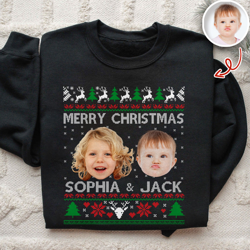 Custom Photo Ugly Christmas Sweatshirt Gift For Family TH10 896381
