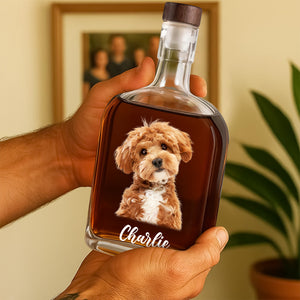 Custom Dog Photo Whiskey Bottle For Dog Lovers CH07 895974