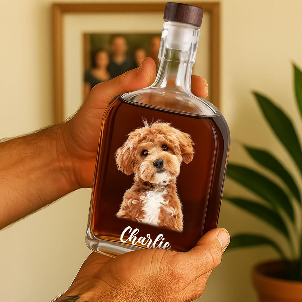 Custom Dog Photo Whiskey Bottle For Dog Lovers CH07 895974