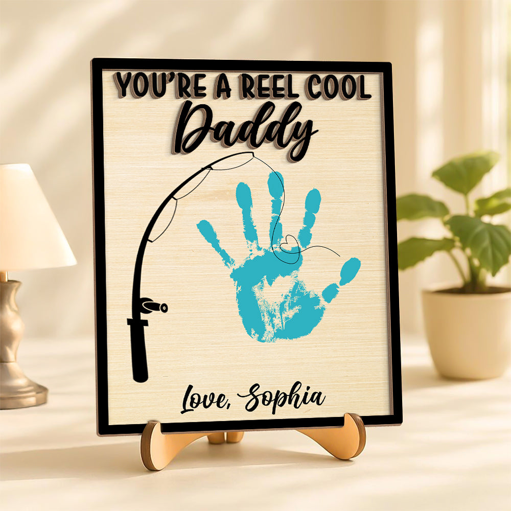 You're the Reel Cool Dad 2-Layered Wooden Plaque With Stand TH10 892987