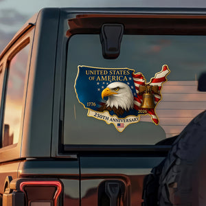 United States 250th Anniversary Patriotic Car Window Decal Sticker HA75 898516