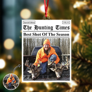 Custom Photo The Hunting Times - Hunter Of The Season Acrylic Ornament HA75 897562