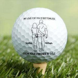 Custom Couple Gift My Love For You Is Bottomless Partner In Golf Golf Ball LM32 897579