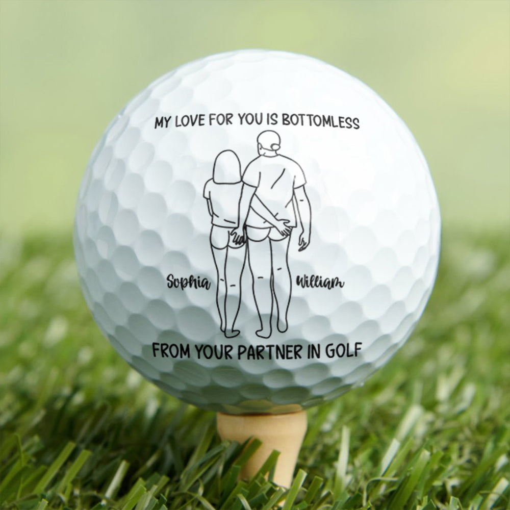 Custom Couple Gift My Love For You Is Bottomless Partner In Golf Golf Ball LM32 897579