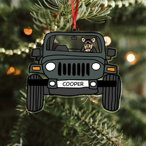 Personalized Dog On Car Acrylic Ornament For Dog Lovers TH10 894441