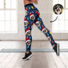 Custom Dog Face Photo With Colorful Christmas Lights Legging HO82 900476