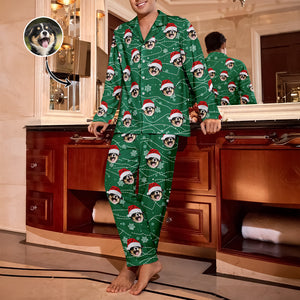 Custom Puppy Photo Personalized Dog Lovers Christmas Pajamas CH07 899640