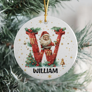 Custom Name Alphabet Ceramic Ornament - Personalized Christmas Gift for Family and Friends TH10 896313