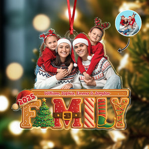 Custom Family Photo Our Christmas Tree Cake Personalized Acrylic Ornament CH07 899708