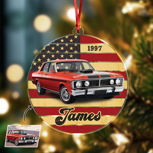 Custom Photo Vintage Retro Car Acrylic Ornament HA75 897274