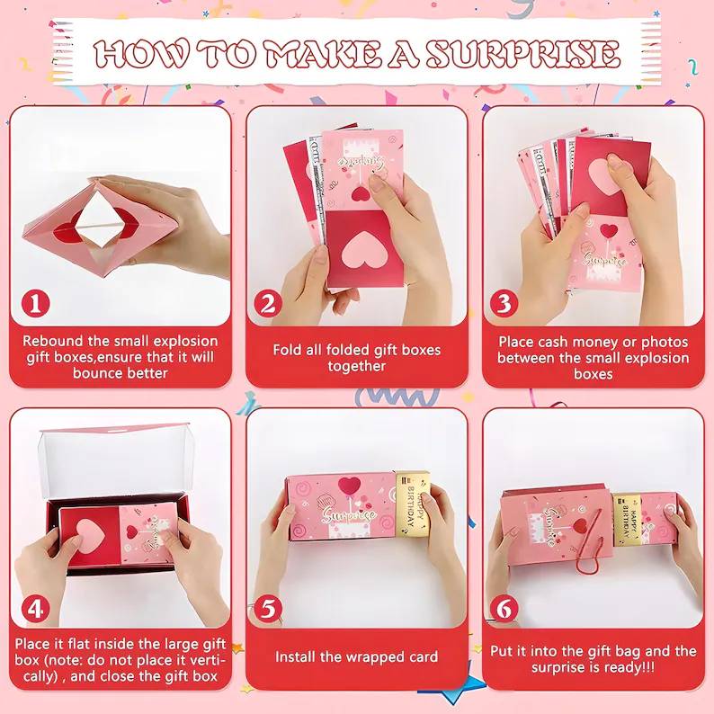 Personalized DIY Pop-Up Money & Photo Box, Christmas Explosion Gift Box HO82 903506
