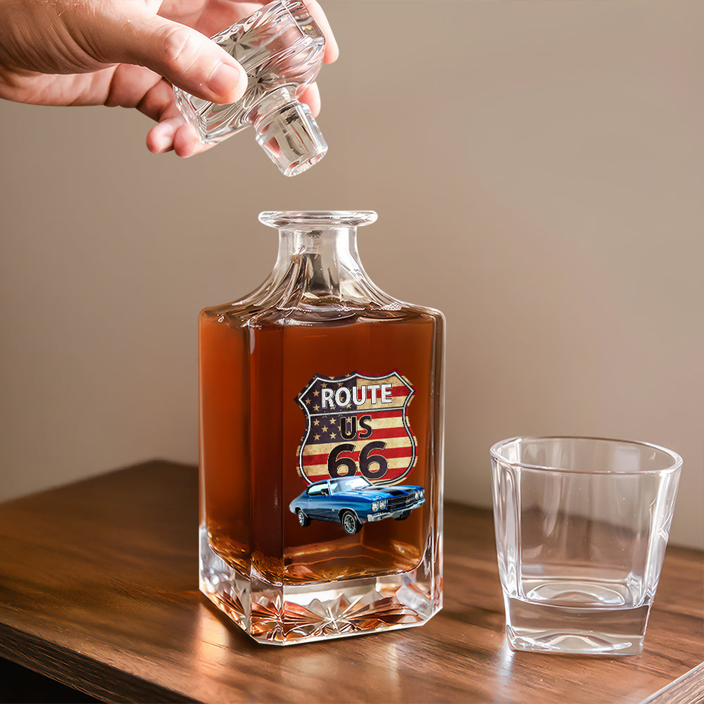 Custom Photo Route US 66 Car Decanter Gift For Car Lovers HA75 898096