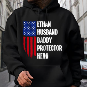 Custom Name Husband Daddy Protector Hero For Dad Shirt TH10 892937