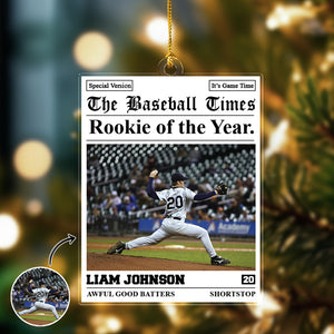 Custom Photo The Baseball Times Acrylic Ornament HA75 897212