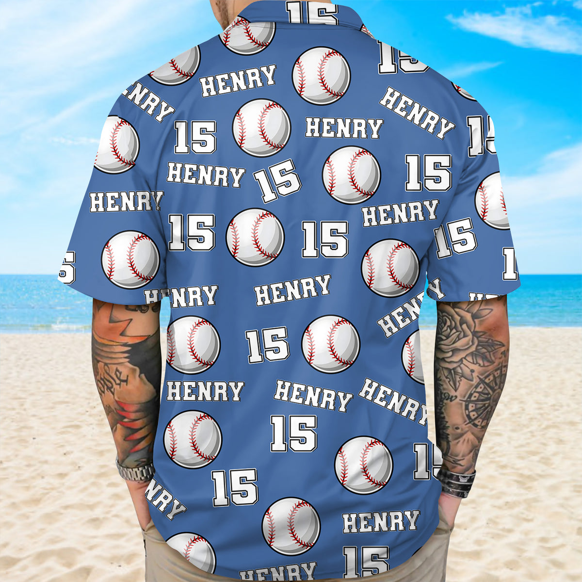Custom Name And Number Hawaii Shirt For Baseball Player TH10 898197