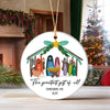 The Greatest Gift of All - Personalized Nativity Christmas Ceramic Ornament LM32 895719