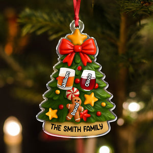 Personalized Family Christmas Tree Acrylic Ornament Custom Family Names Holiday Keepsake CH07 899638