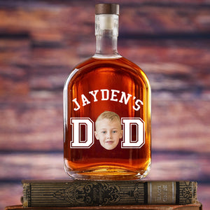 Custom Kid Photo Dad Whiskey Bottle Dad Gift CH07 895998