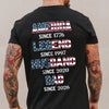Personalized America Since 1776 Legend Husband Dad Since Custom Back Dark Shirt TH10 898951
