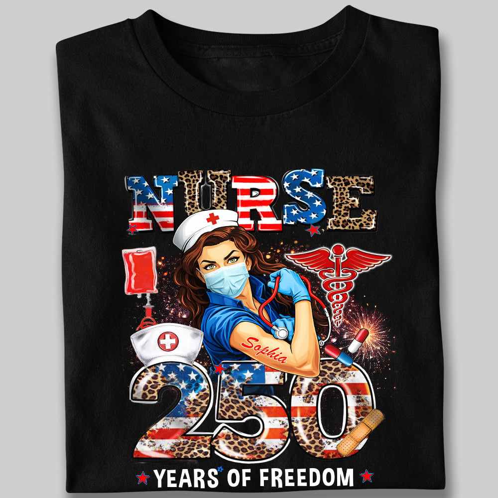 America Nurse 250 Years Of Freedom Dark Shirt TH10 898717