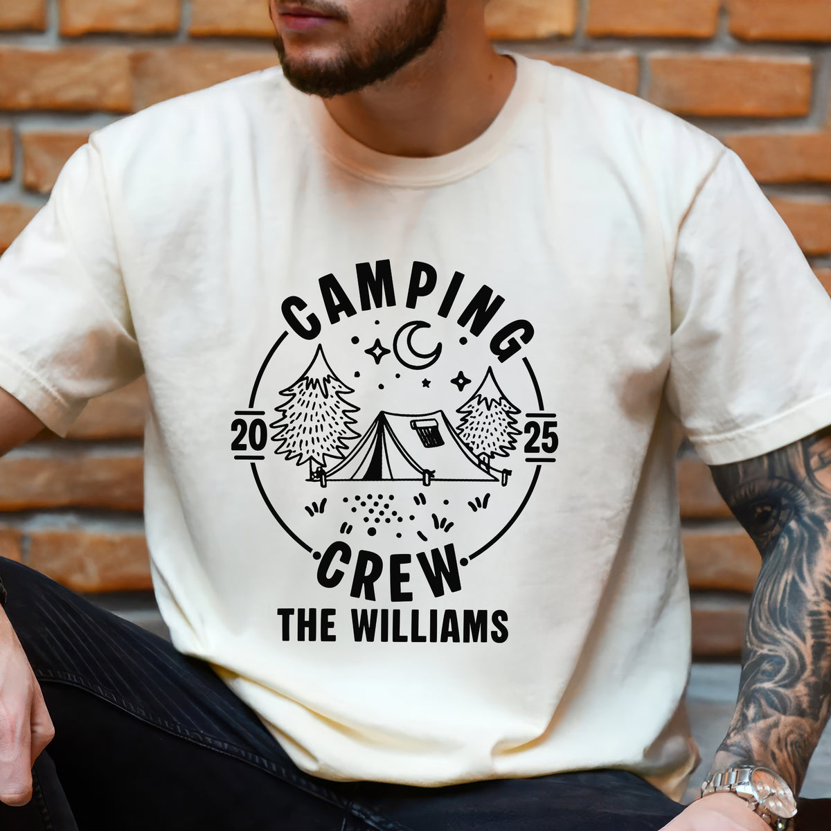 Custom Family Camping Crew Shirts 2025 - Matching Family Comfort Color Shirt LM32 895981