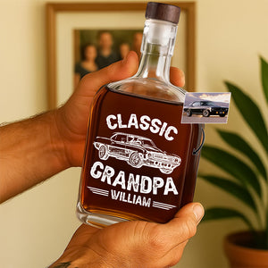 Classic Grandpa - Personalized Custom Vintage Car Whiskey Bottle LM32 895135