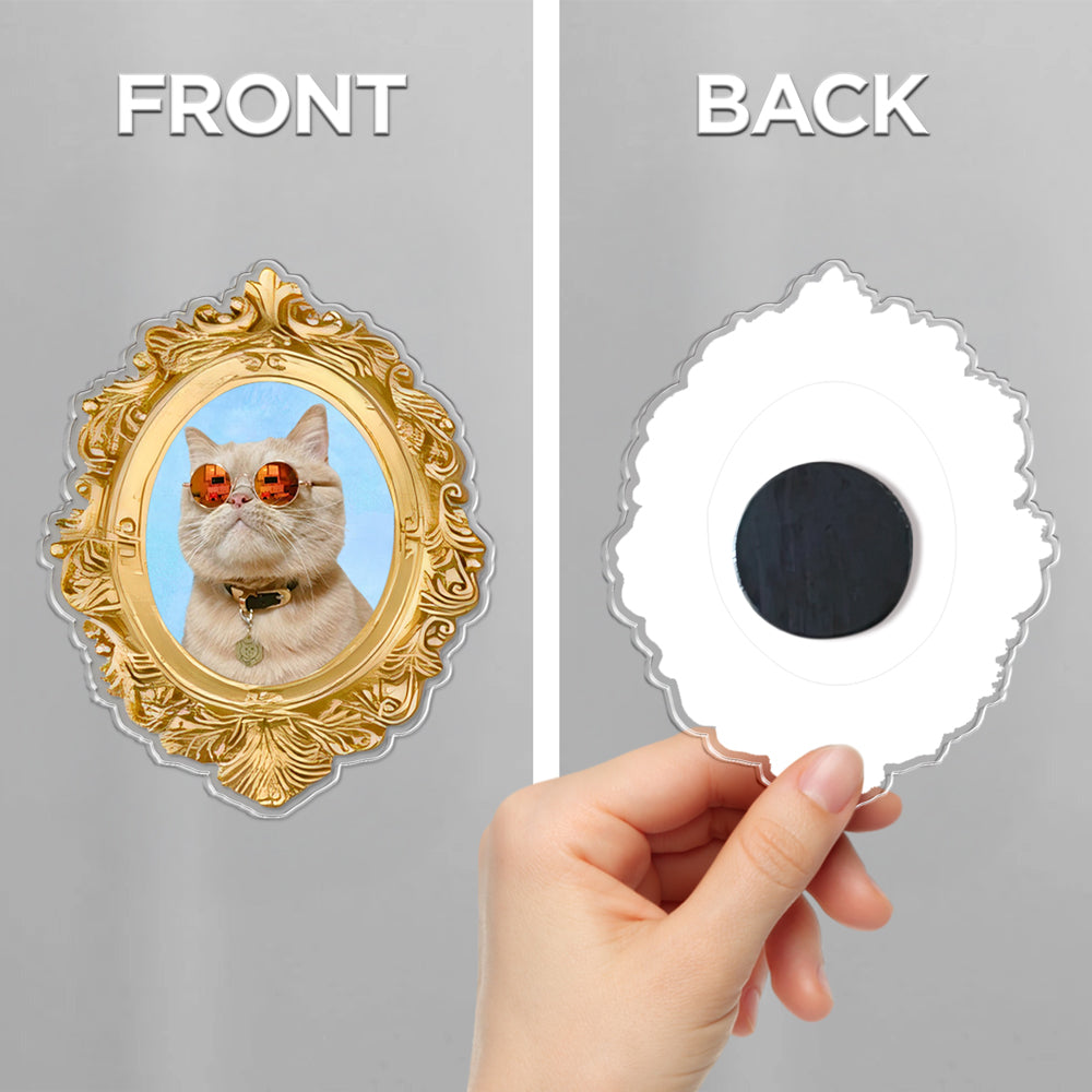 Custom Photo Pet Portrait Acrylic Fridge Magnet CH07 910382