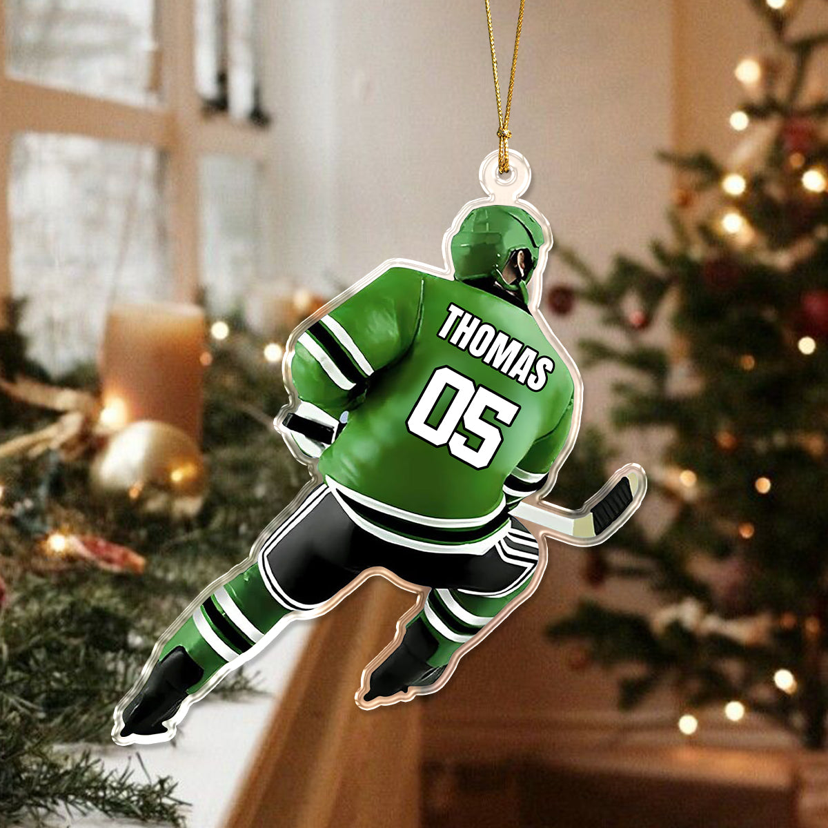 Personalized Hockey Player Acrylic Ornament Gift For Hockey Lovers HO82 900086