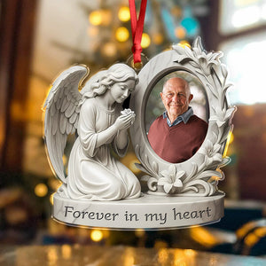 Custom Photo Forever In My Heart Memorial Acrylic Ornament HA75 897870
