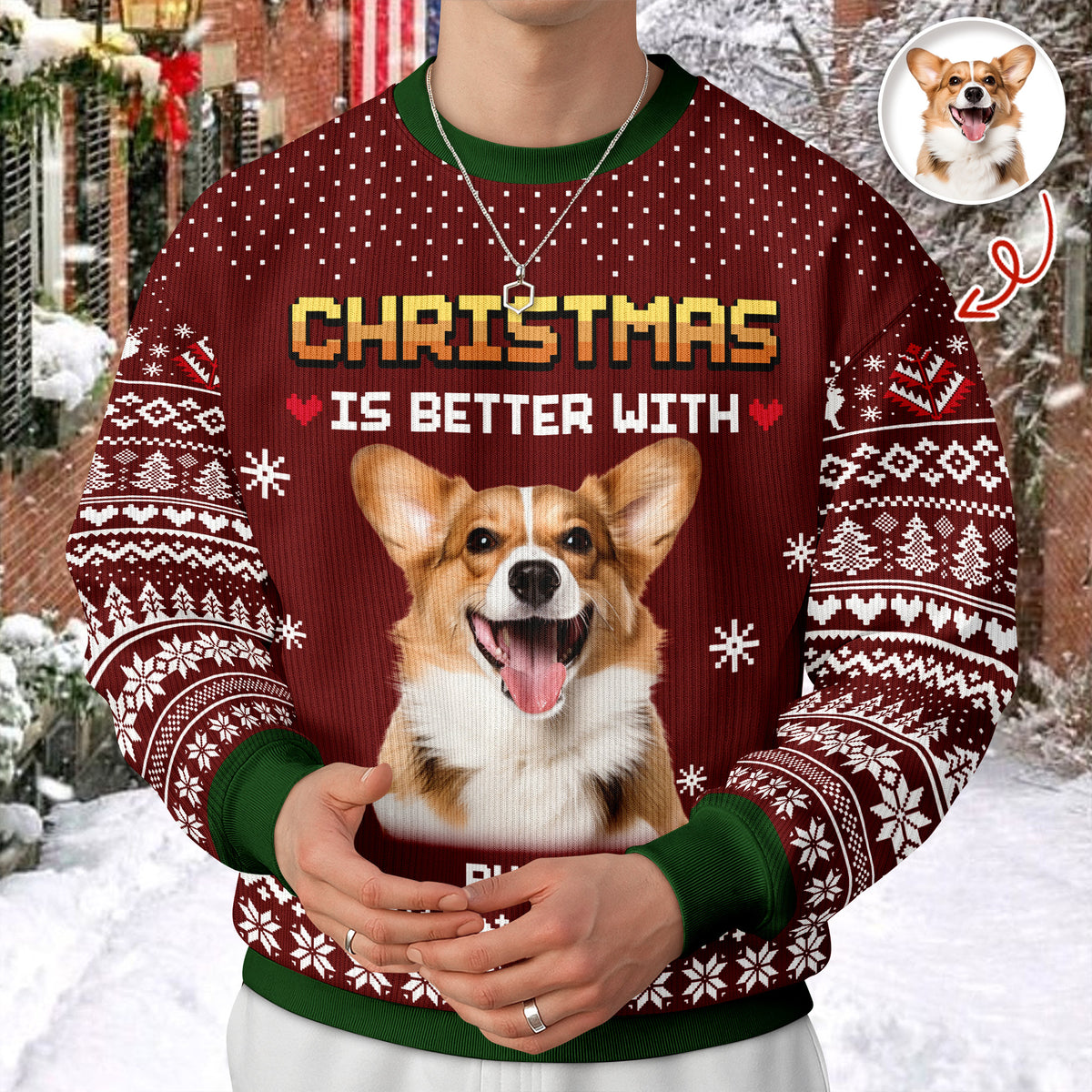Christmas Better - Personalized Ugly Sweater For Dog Cat Lovers LM32 895573