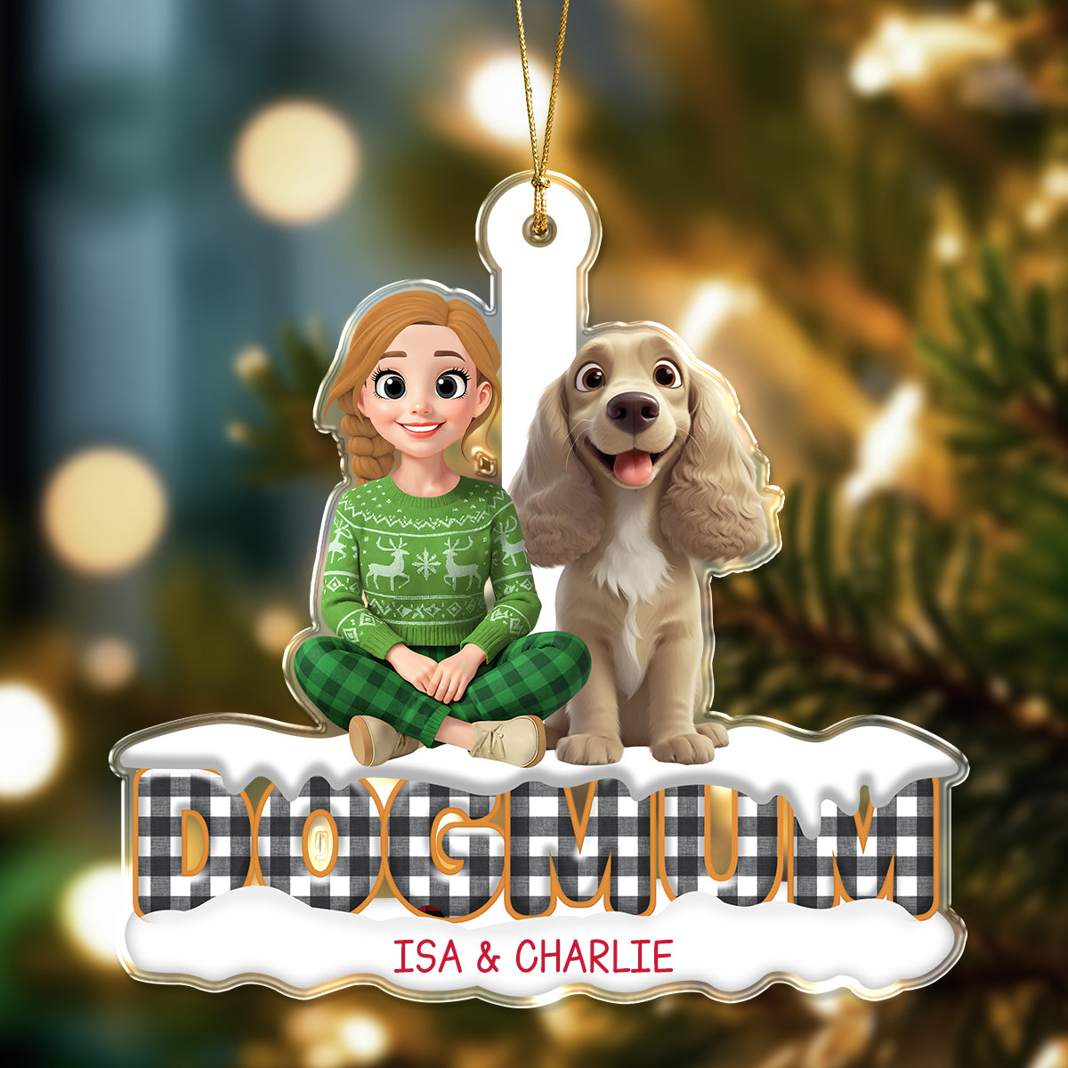 Personalized Dog Dad Dog Mom Acrylic Ornament TH10 896443