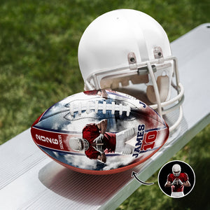 Custom Photo Senior Graduation Football Player Football Ball Gift For Sports Lover CH07 899890
