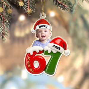 Custom Photo Six Seven Gen Alpha Humor Acrylic Ornament HO82 900704