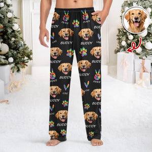 Custom Photo Peace, Love, Dog Sweatpants HA75 897678