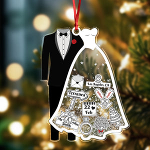 First Christmas Married Personalized Wedding Acrylic Ornament Christmas Gift CH07 896928