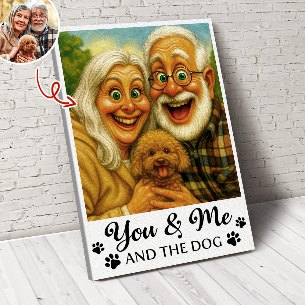 Caricature Your Photo - You & Me And The Dog, Cat - Personalized Photo Poster HO82 894554