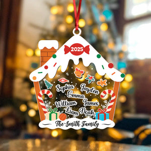 Custom House With Names Personalized Shaker Ornament Christmas Gift For Family CH07 896918
