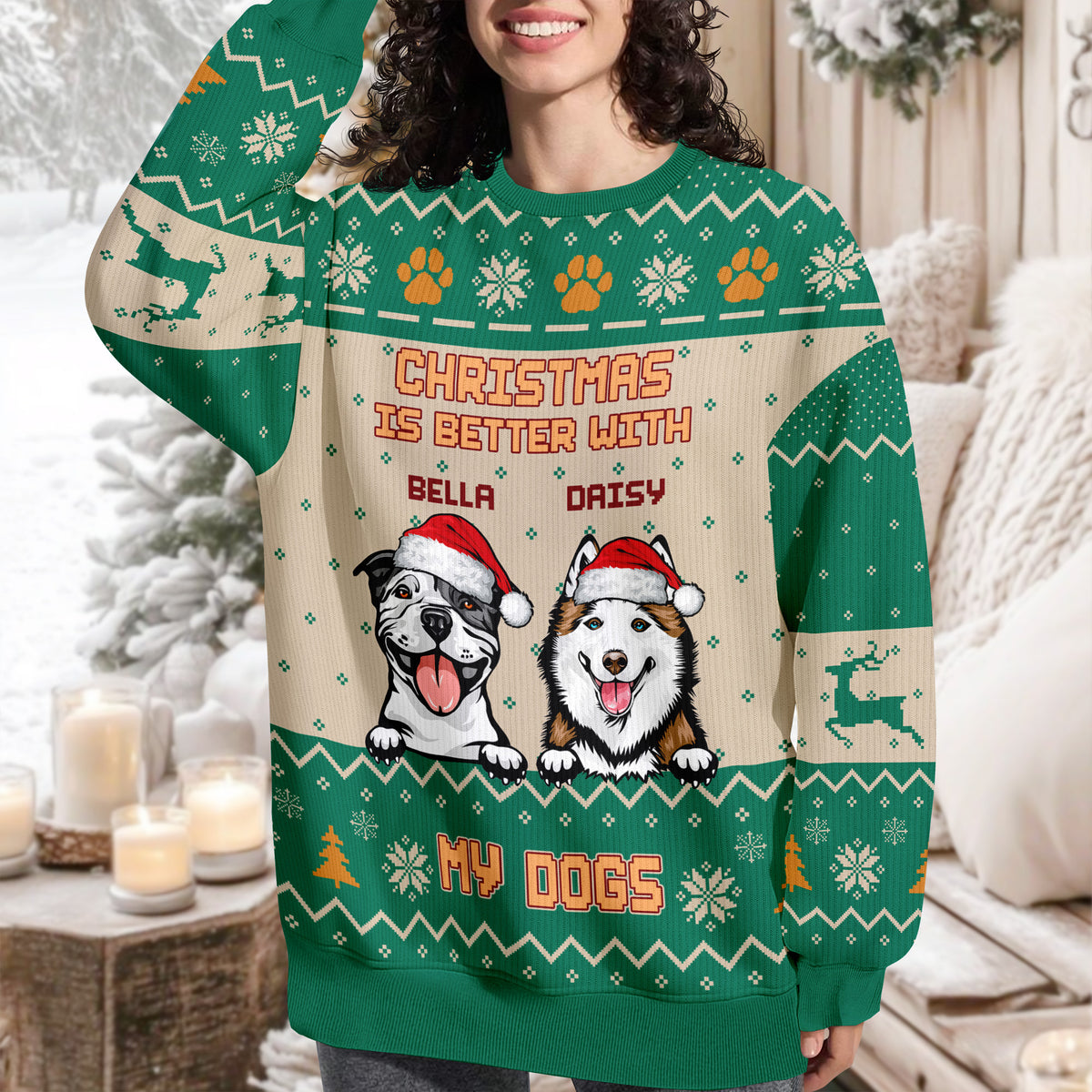 Tit The Season - Personalized Ugly Sweater Gift For Dog Lovers TH10 896105