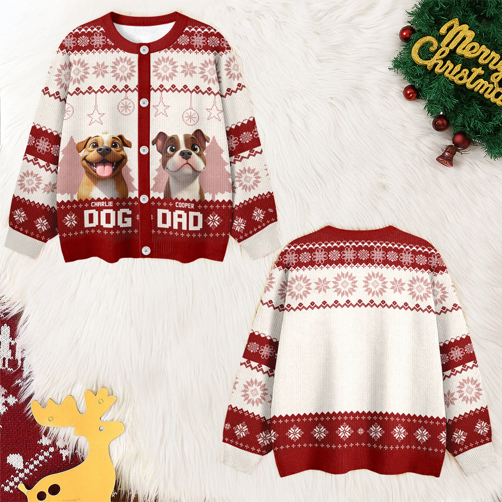 Personalized Dog Dad Dog Mom Ugly Cardigan TH10 896373