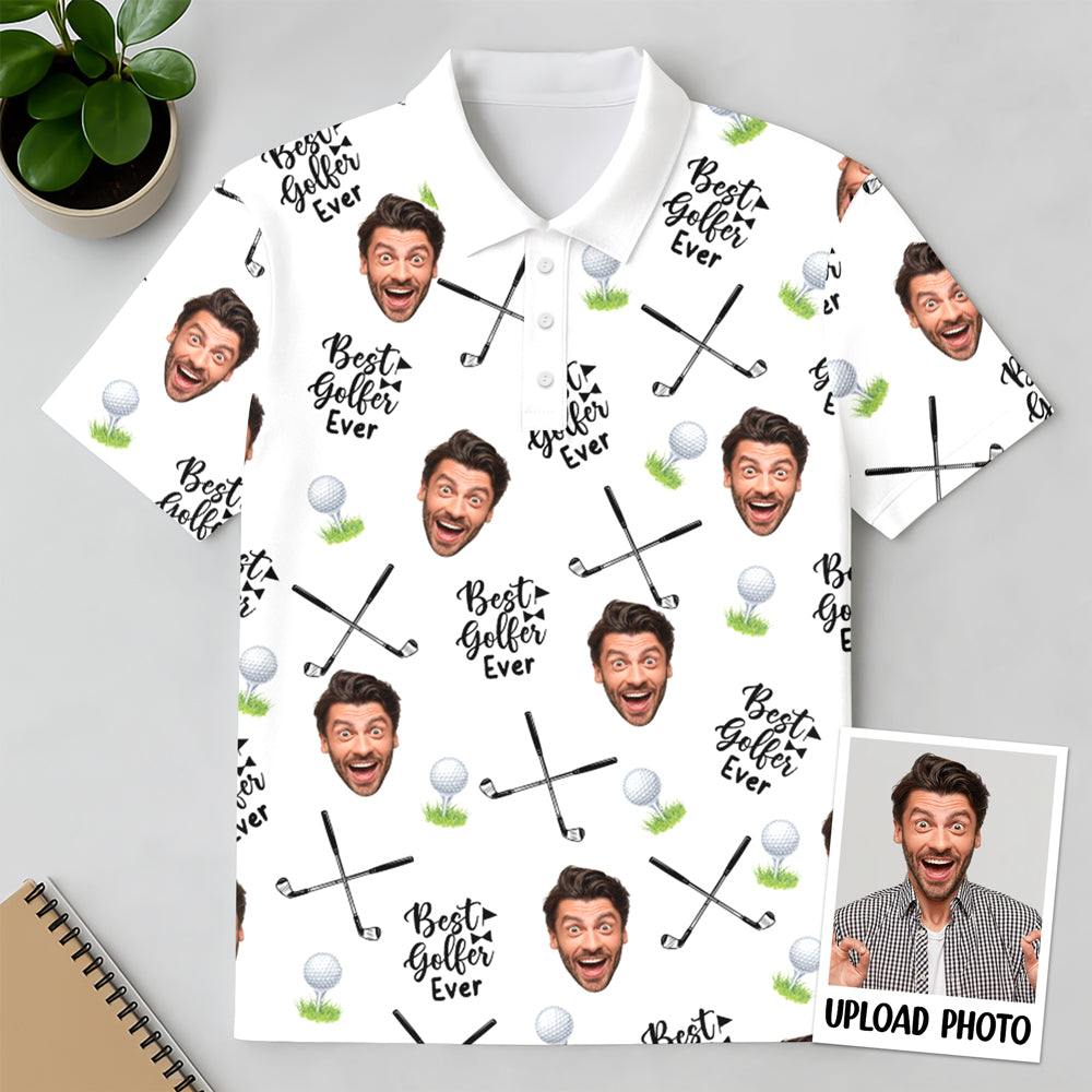 Custom Photo Best Golfer Ever Polo Shirt For Golf Lover TH10 898175