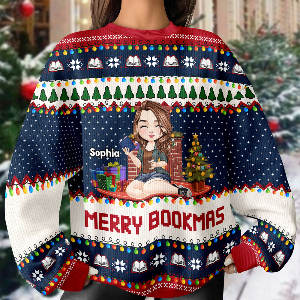 Merry Bookmas - Personalized Ugly Sweater Christmas Gift For Book Lovers, Bookworm CH07 899660