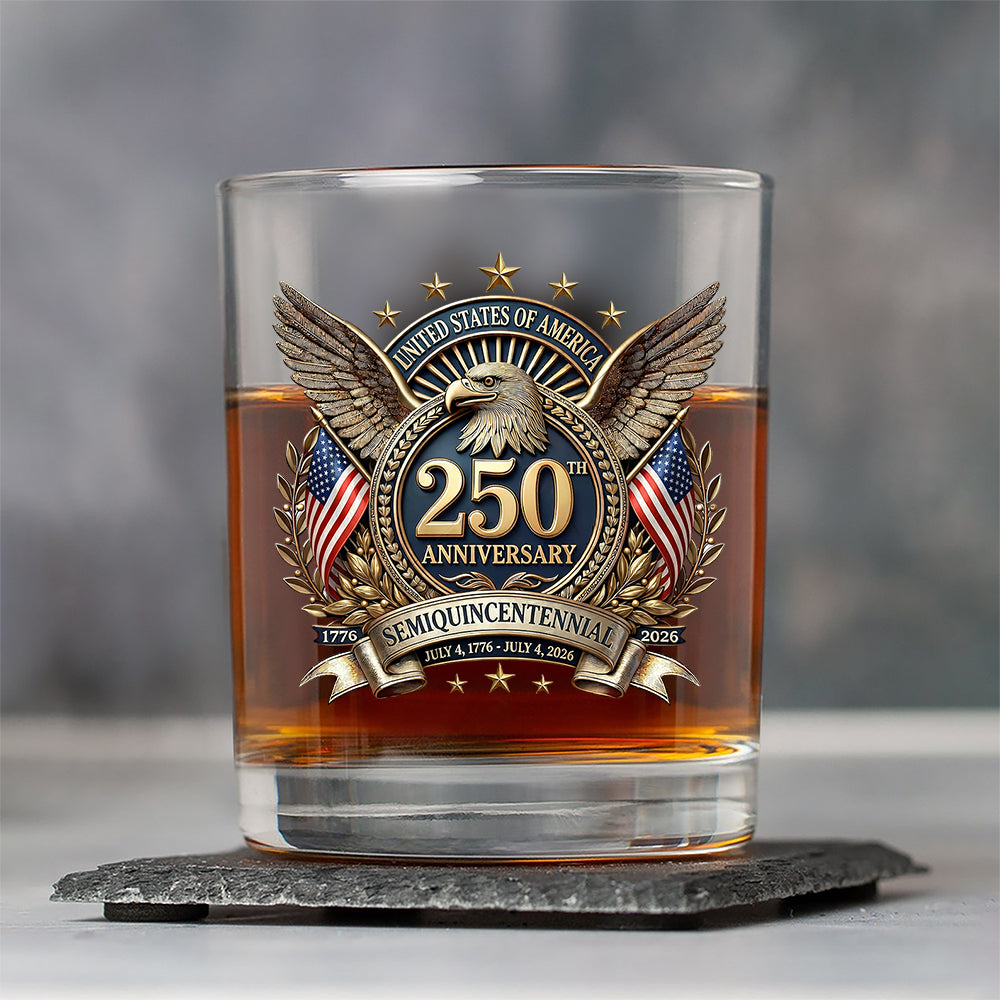 United States Of America 250th Anniversary Semiquincentennial Whiskey Glass CH07 910324