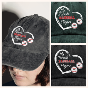 Favorite Players On My Cap - Personalized Washed Baseball Denim Cap Gift For Baseball Lovers HO82 894690